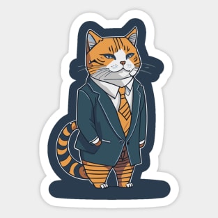 Cat suit Sticker